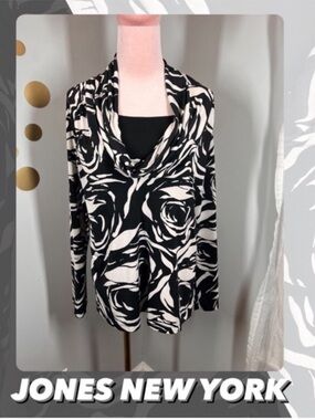 EUC Jones New York Drape Neck Top